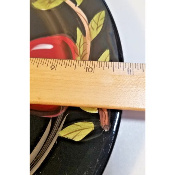 2 "Midnight Orchard " 11" dinner plates hand painted Canterbury Potteries Toby P - Picture 5 of 5